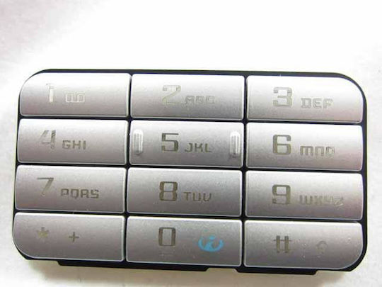 Nokia 3250 Клавиатура Цифрова Сребриста Оригинална