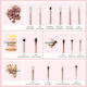 Jessup Beauty Set With Natural Bristle Make Up Brushes 12 Pieces