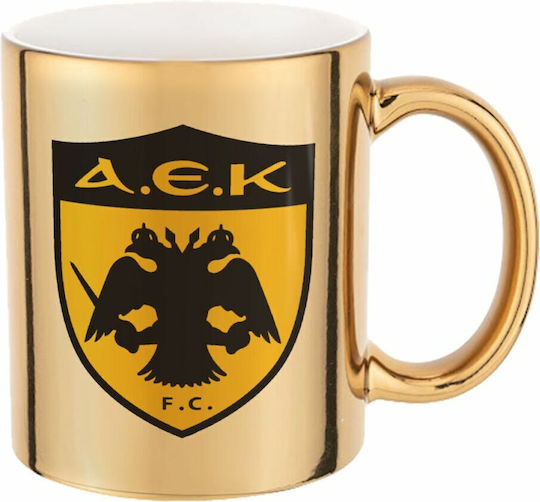 Ceramic Gold Mug 330ml