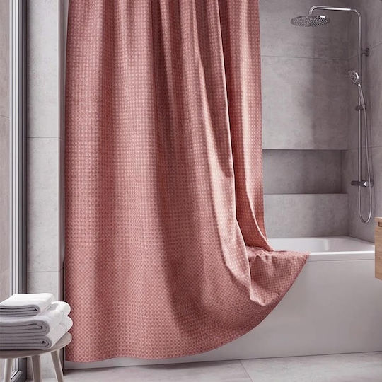 Sidirela Puerto Fabric Shower Curtain 180x200cm Pink E-4109-2