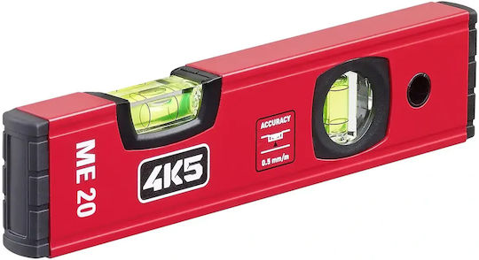 4K5 Aluminum Spirit Level 20cm With 2 Level Gauges