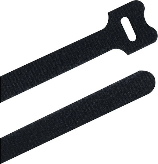EM Group Velcro Καλωδίων 12.5mmx12.5mm σε Μαύρο χρώμα (100τμχ)