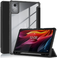 Калъф Книга Tri-fold Стойка Прозрачна Твърда Гръб Lenovo Tab K11 Plus Черен Калъф Книга Tri-fold Стойка Прозрачна Твърда Гръб Lenovo Tab K11 Plus Черен
