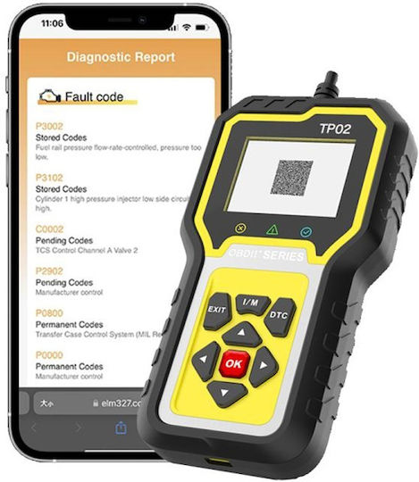 Techstar Tp02 Auto Diagnostic Tester Complete Obd2 System – Full Car Diagnosis Oil Reset Read Clear Dtc Live Data Information