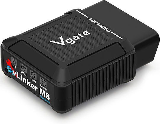 Vgate Vlinker Ms Bluetooth Obd2 – Professional Car Diagnostic Adapter Compatible Ios Android Windows Supports Forscan Bimmercode Ecu Programming