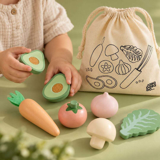 Jabadabado Vegetables in Bag 7 pcs Wooden