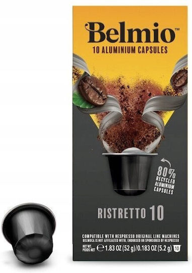 Belmio Capsule Espresso Ristretto Compatibile cu Mașini Nespresso 10 bucăți