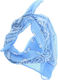 Bandana Din Bumbac Cu Model Mandala ButicCochet 55x55 Cm Albastră Es3045