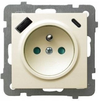 Ospel Priză electrică simplă încastrată Ecru