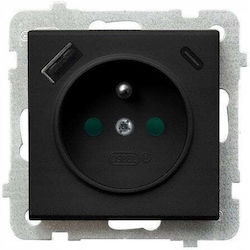 Ospel Sonata Single Flush Mount Power Socket wi...