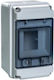 Elettrocanali Wall Mounted Waterproof Fuse Box 1 Row 4 Elements