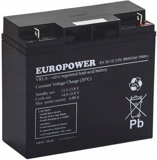 Europower CSSB UPS-Batterie mit Gewicht 20Ah und Spannung 12V