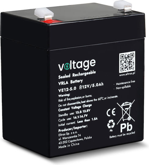 Voltage UPS-Batterie mit Gewicht 5Ah und Spannung 12V