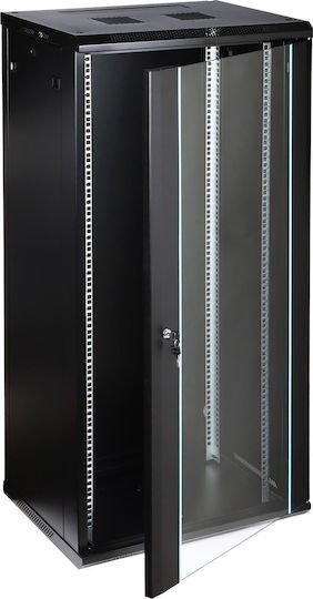 Delta Wall Mounted Rack Cabinet 27U Black EPRADO-R19-27U/450-BLUE