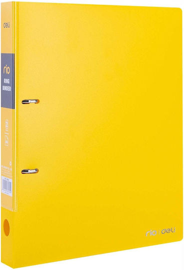 Deli Arc Ring Binders 4/30 for A4 Paper Yellow 1 Piece