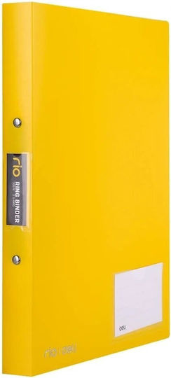 Deli Arc Ring Binder 4/30 for A4 Paper Yellow 1 Piece