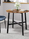 Loft Round Metal Rustic Brown Table 80x80x75cm