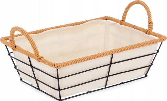 Kinvara Metallischer Grauer Brotkorb 30x14x19cm