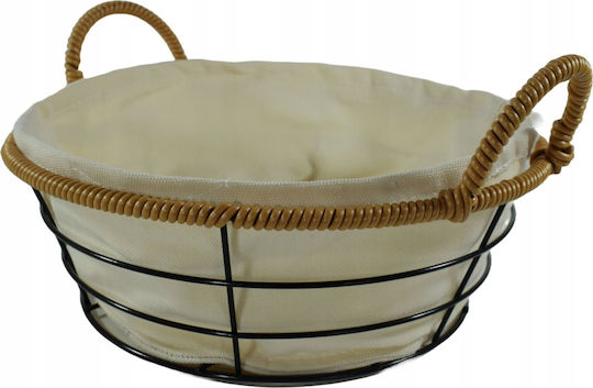 Kinvara Stoff Brotkorb Schwarz 23x23x8cm