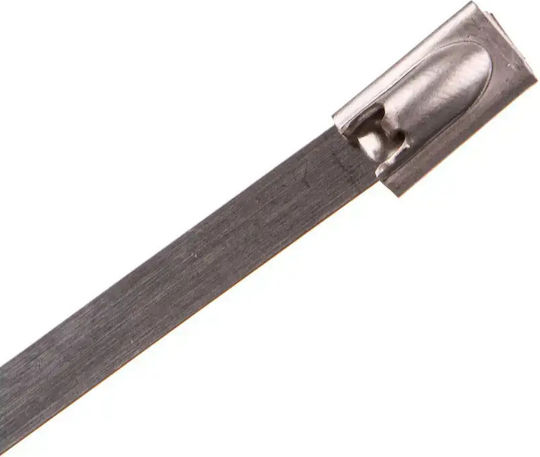 EM Group Metallic Cable Ties 127mm In Grey Colour 100 Pieces