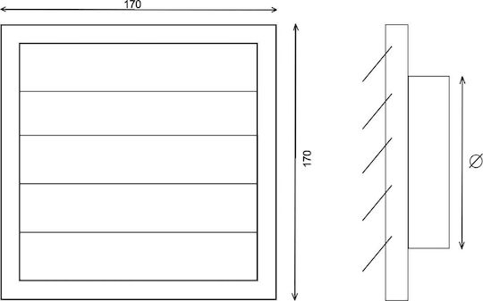 AirRoxy Vent Louver 17x170cm Gravity