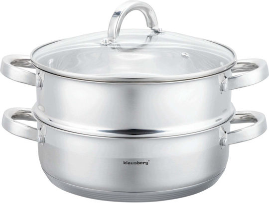 Klausberg Rostfreier Stahl Untiefe Topf Dampfgaren 3,5l / 24cm