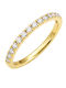 Women's Half Eternity Band Ring with Diamond in 18K Gold