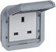 Legrand Plexo Einzeln Steckdose Wasserdicht Grau