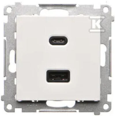 Kontakt-Simon Einzeln Gemauerte Steckdose mit 1 USB-Anschluss Weiß