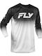 Kinder Motocross Reittrikot Fly Racing Rayce Sonar Weiß Schwarz