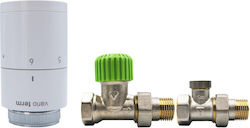 Vario Term Econ* Thermostat Set Gerade Weiß Quadratische Rosetten Kopf Pony Gz ½″ X Gw ½″