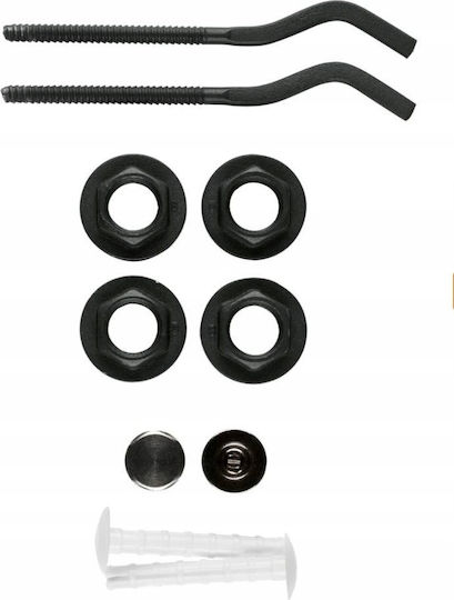 Kfa Zentralheizung Zubehör Set 878-200-81 Abdeckungen Haken Schwarz Aluminium