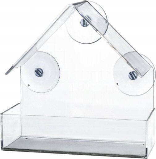 Garden&fun Transparent Acrylic Bird Feeder Window 14.8x6.7x15.5cm Suction Cups