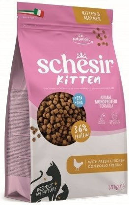 Schesir Dry Cat Food for Kittens with Chicken 1.5kg
