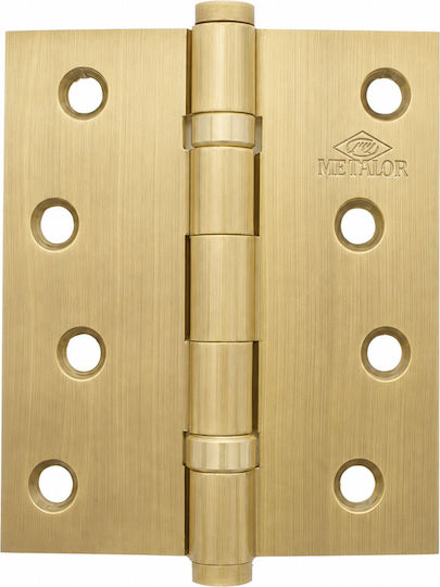 Metalor Scharnier Platte 2 Lager Messing 100x76mm Matt Gold