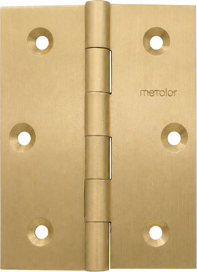 Metalor Scharnier Platte Messing 100x42mm Matt Gold