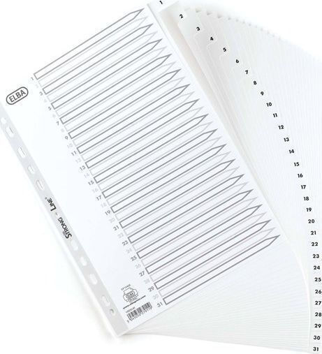 ELBA File Folder for A4 Paper White 31 Pieces