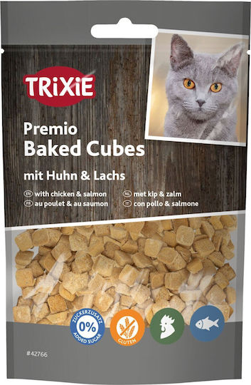Trixie Katzenleckerlis Cubes mit Huhn / Lachs / Fisch für Erwachsene Katzen 50g