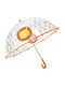 Sassi Junior Kids Umbrella Curved Handle Transparent