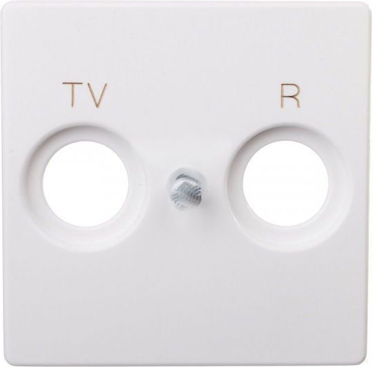 Kontakt-Simon TV-Antenne Frontplatte in Weiß Farbe TSI-82053-30