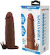 Pretty Love Penis Extension with Vibration Brown 20cm