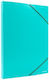 Metron File Box With Rubber Band 25 X 33 X 3 Cm Transparent Green