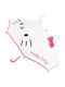 Hello Kitty Kinderregenschirm Gebogener Handgriff Weiß