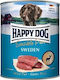 Happy Dog Wet Dog Food in Cans with Bushmeat Meat Wild Boar and Deer 800gr