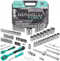 ISMA ISMA Ratschen- und Steckschlüssel-Set 1/4" & 1/2" 94 Stück ISMA ISMA Ratschen- und Steckschlüssel-Set 1/4" & 1/2" 94 Stück