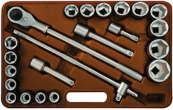 King Tony Clichet cu capete tubulare 3/4" 22 bucăți King Tony Clichet cu capete tubulare 3/4" 22 bucăți