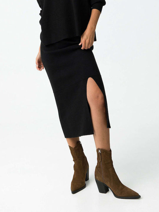 Tiffosi High Waist Maxi Skirt Black