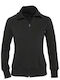 Damen Sweatshirt Strickjacke Schwarz