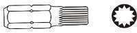 Jonnesway Schraubendreher-Bits Spline Xzn M14x75mm Sechskant 10mm D10m75m14a