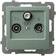 Ospel Terminal Antenna Socket in Green Colour GPA-GS/m/84